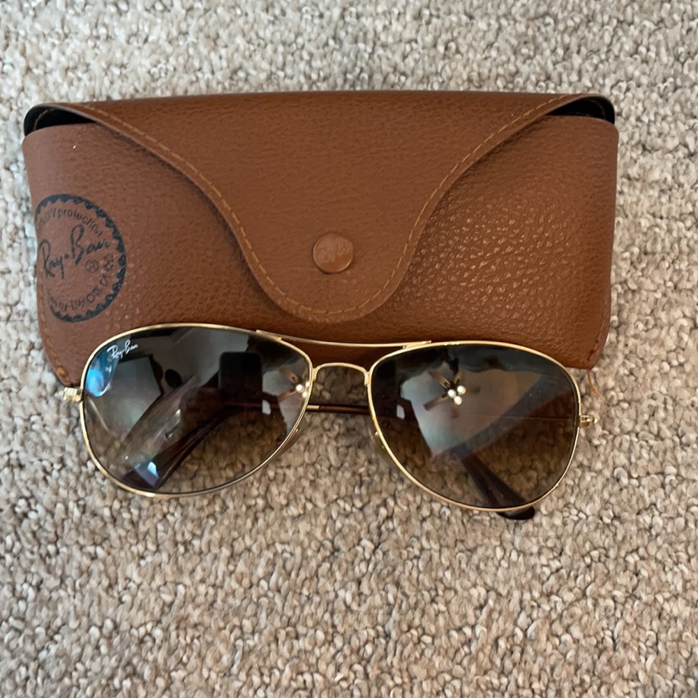RayBan Aviator Sunglasses - Tan/Brown